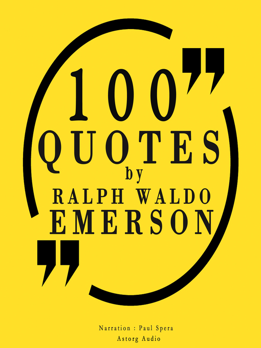 Upplýsingar um 100 quotes by Ralph Waldo Emerson eftir Ralph Waldo Emerson - Biðlisti